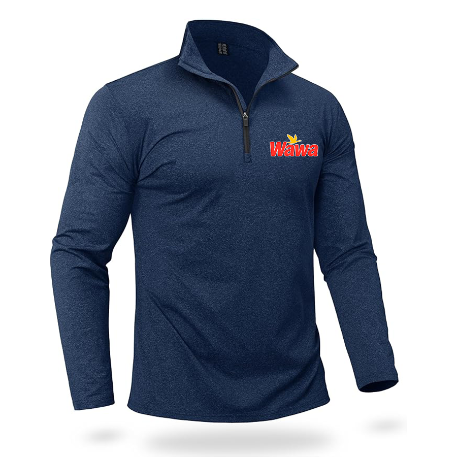 Men's Wawa Gas Station Boladeci Men_s Quarter Zip Pullover Premium Fleece Lined Heather Long Sleeve Golf Shirts Midweight 1_4 Half Zip Sweatshirts